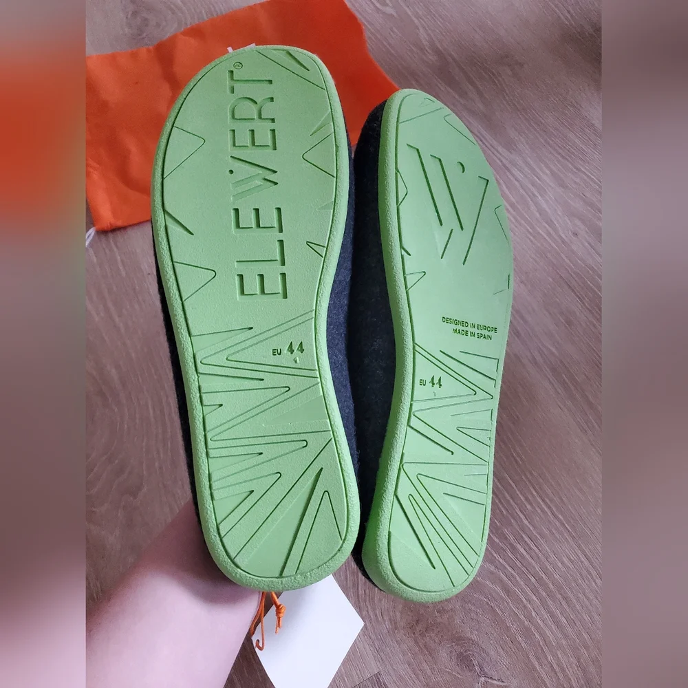 Elewert Luxury Slide On Slippers Mens Size 44 EU 11 US GREY/Green